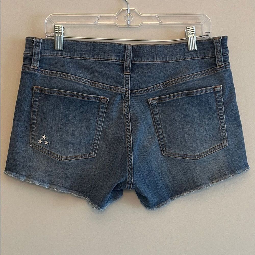 J. Crew Cut Off Jean Shorts with Embroidered Star Detail Size 30 Medium Wash - Picture 4 of 8